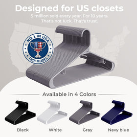 Made-in-USA HOUSE DAY hangers with reinforced frame for everyday essentials