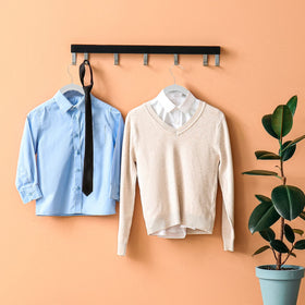 HOUSE DAY grey velvet finish adds premium look to kids' closet
