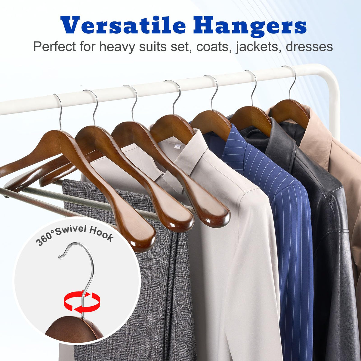 House Day heavy clothes hanger designed for jackets and jeans.