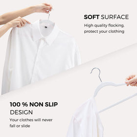 HOUSE DAY Heavy-duty velvet hangers hold coats up to 10 pounds