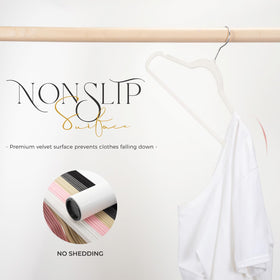 House Day heavy-duty velvet hangers support coats and suits securely.