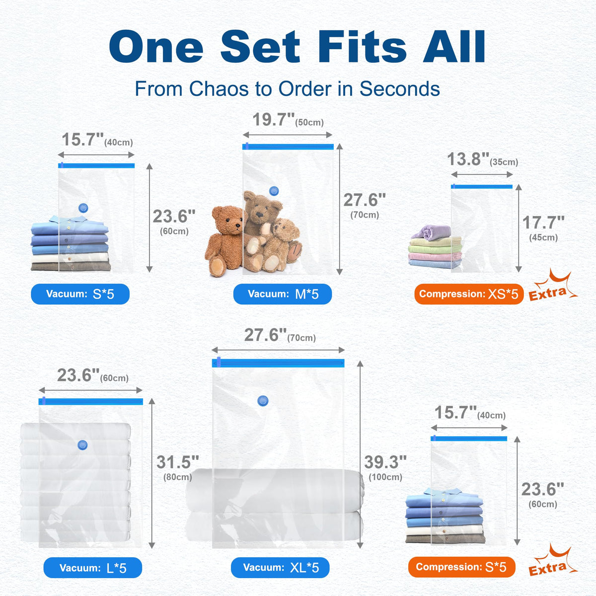 House Day bags suitable for home and travel use for organized packing.