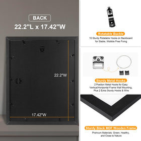 House Day frame supports horizontal and vertical mounting for flexible display.