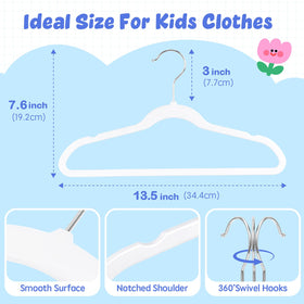HOUSE DAY 50-pack kids hangers for organized closet display
