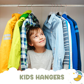 HOUSE DAY hangers with rose gold hooks keep the wardrobe tidy and stylish