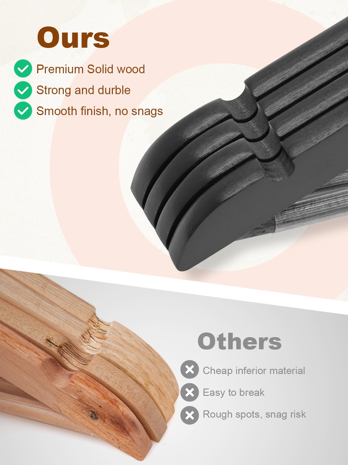 HOUSE DAY non-slip pants bar provides secure bottom support and crease-free pants.