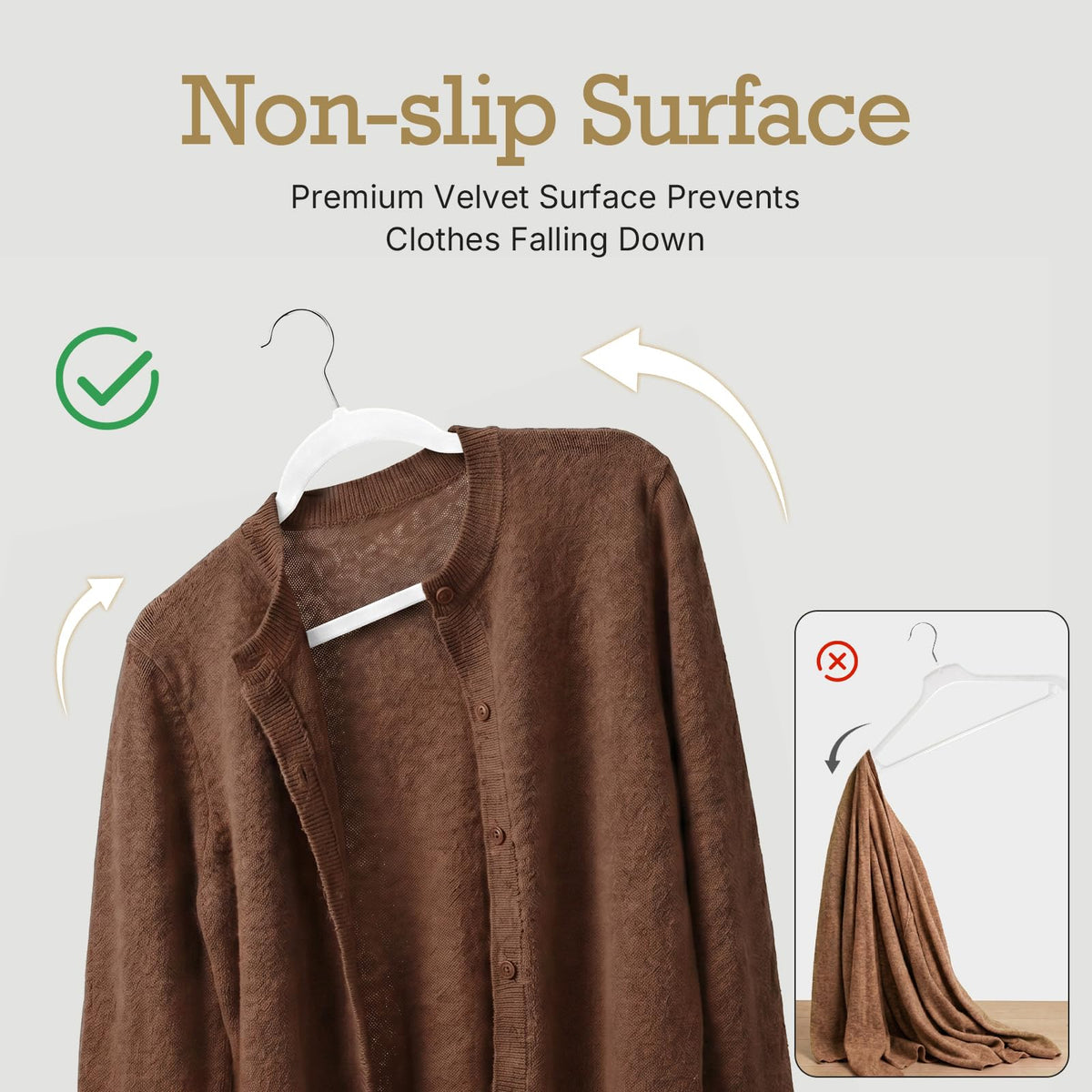 House Day non-slip shoulder design prevents slipping of clothes
