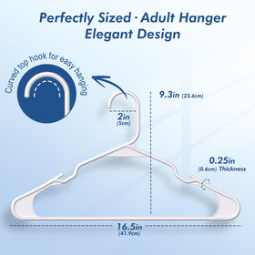 HOUSE DAY hangers with non-slip shoulder grooves prevent slipping on delicate tops.