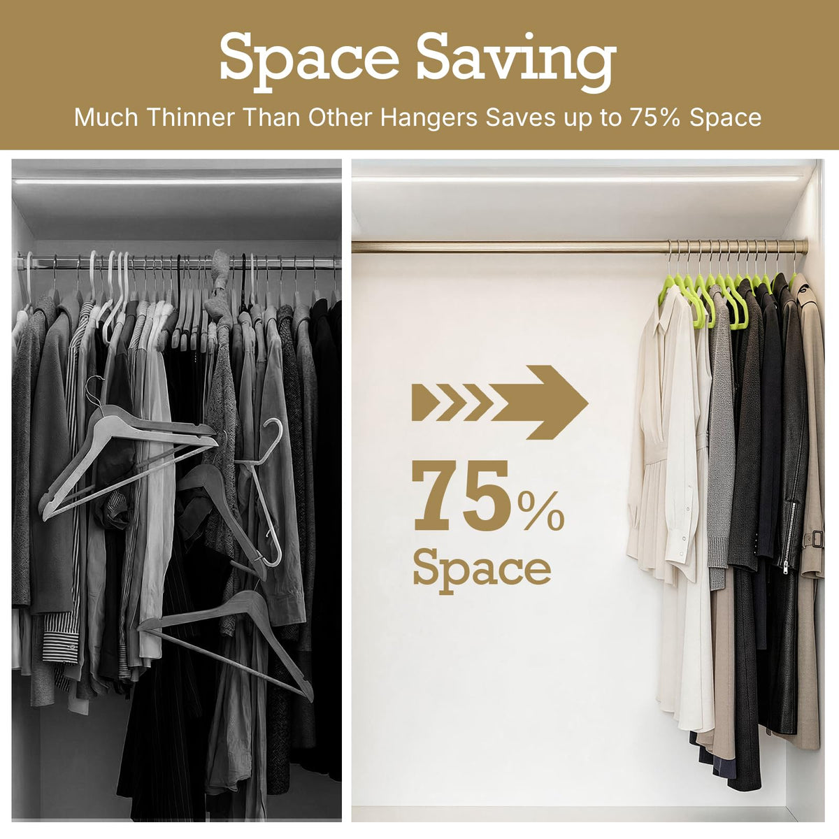 HOUSE DAY non-slip shoulder design prevents slippage and keeps garments pristine.