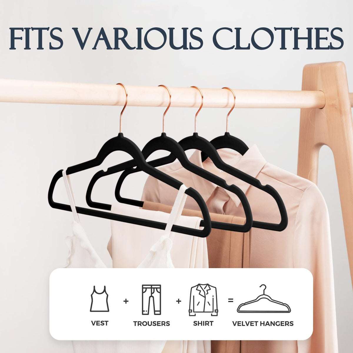 HOUSE DAY non-slip shoulder design helps garments maintain shape all day