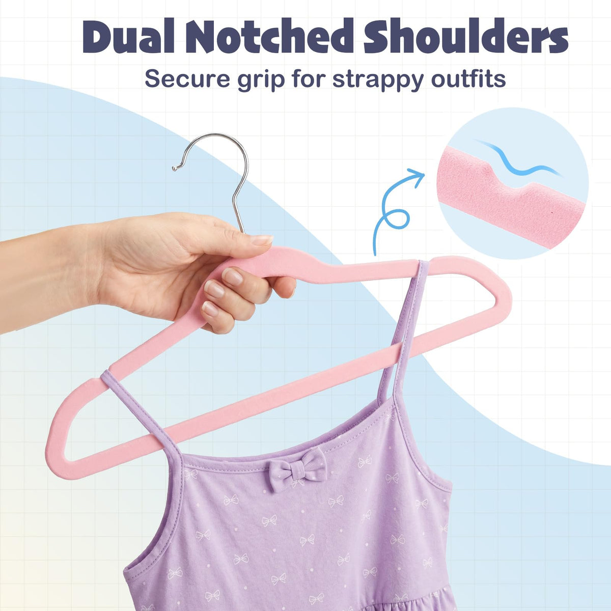 HOUSE DAY non-slip velvet finish keeps garments in place