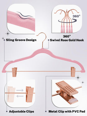 House Day non-slip velvet hanger pad detail prevents slipping.
