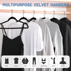 House Day non-slip velvet hangers secure delicate fabrics and prevent slips.