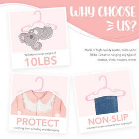House Day nursery hangers designed for ages 0-7 to prevent creases.