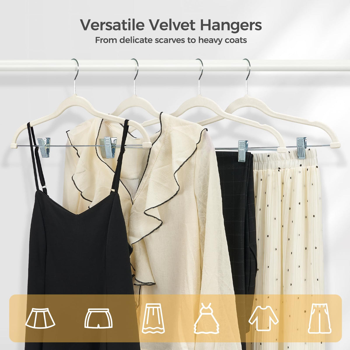 House Day outfit organizer hangers simplify quick matching and dressing.