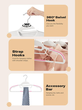 House Day heavy-duty pink plastic hanger supports up to 11 lbs.