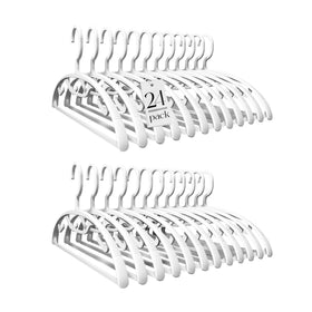 House Day plastic hangers 24-pack, strong and durable for coats and suits.