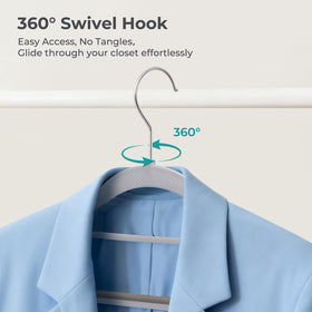 HOUSE DAY space-saving hanger profile enhances wardrobe capacity.