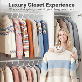 House Day white sleek hanger fits modern closets with a neat finish.
