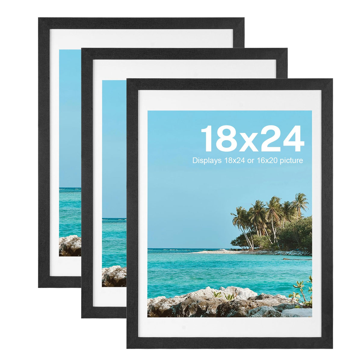 House Day poster frame 18x24 in MDF wood with matte black finish enhances any wall.