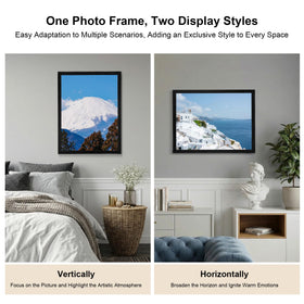 House Day frame with polished plexiglass delivers high clarity for vibrant prints.
