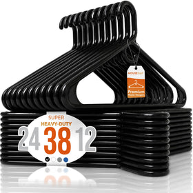 HOUSE DAY premium heavy-duty hanger top view supports heavy coats without sagging.