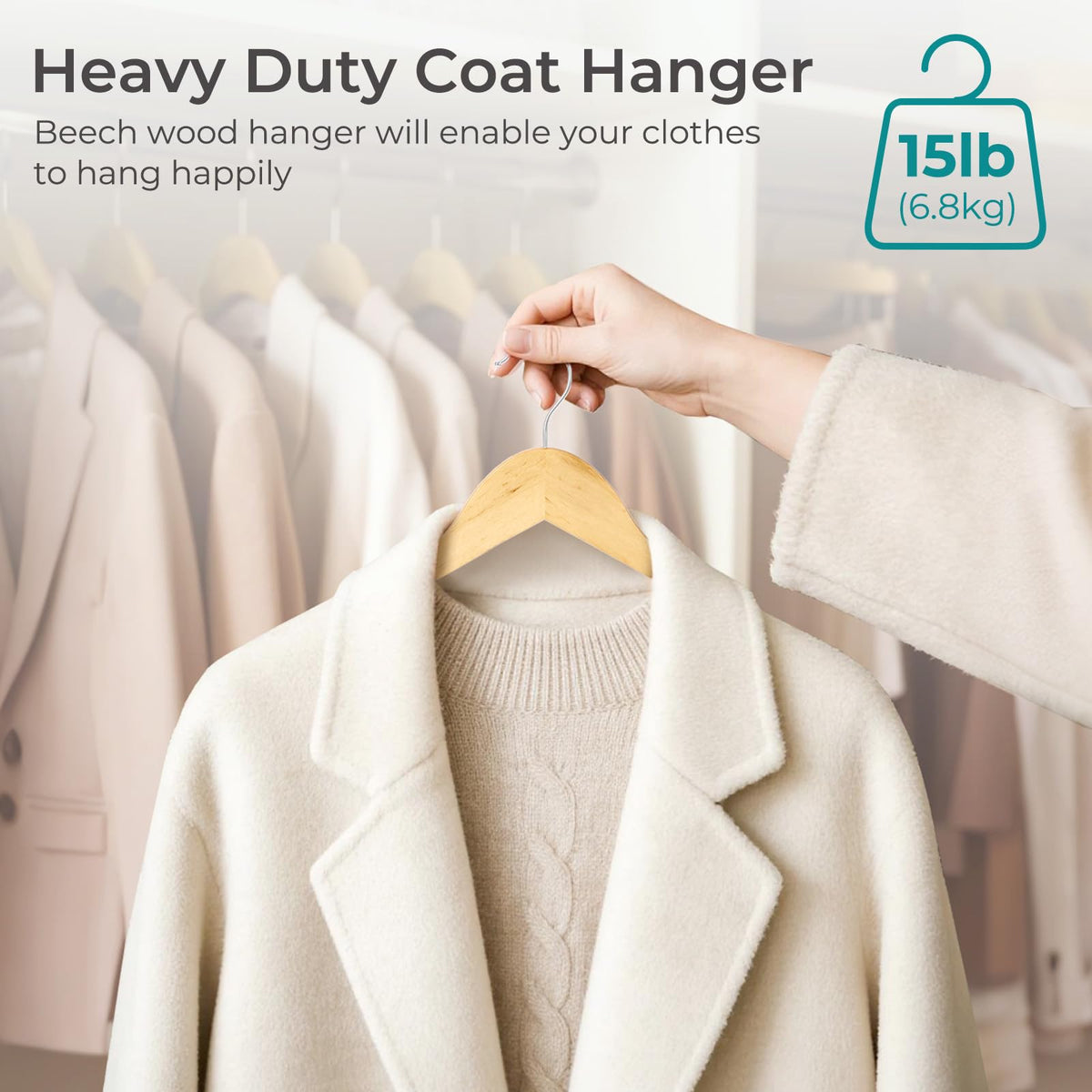 House Day 360 swivel hook enables quick access to garments without tangling.