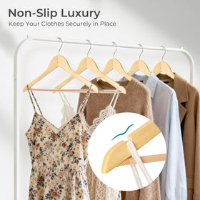 House Day pant bar keeps trousers and skirts aligned for neat closet presentation.