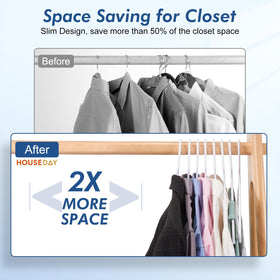 HOUSE DAY reinforced neck and corners enhance durability for long-term closet use.
