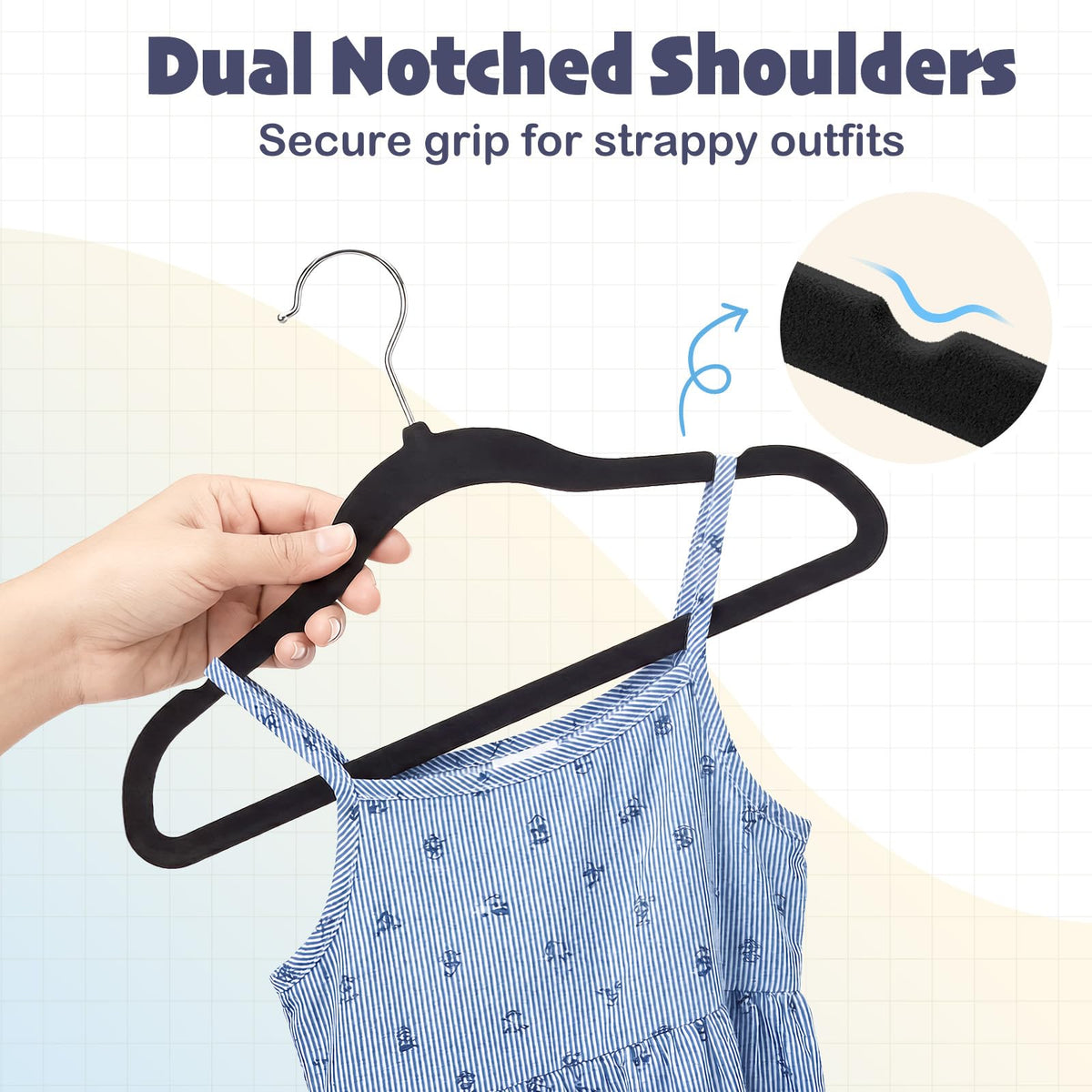 House Day rounded edge protects garment shape during daily use.