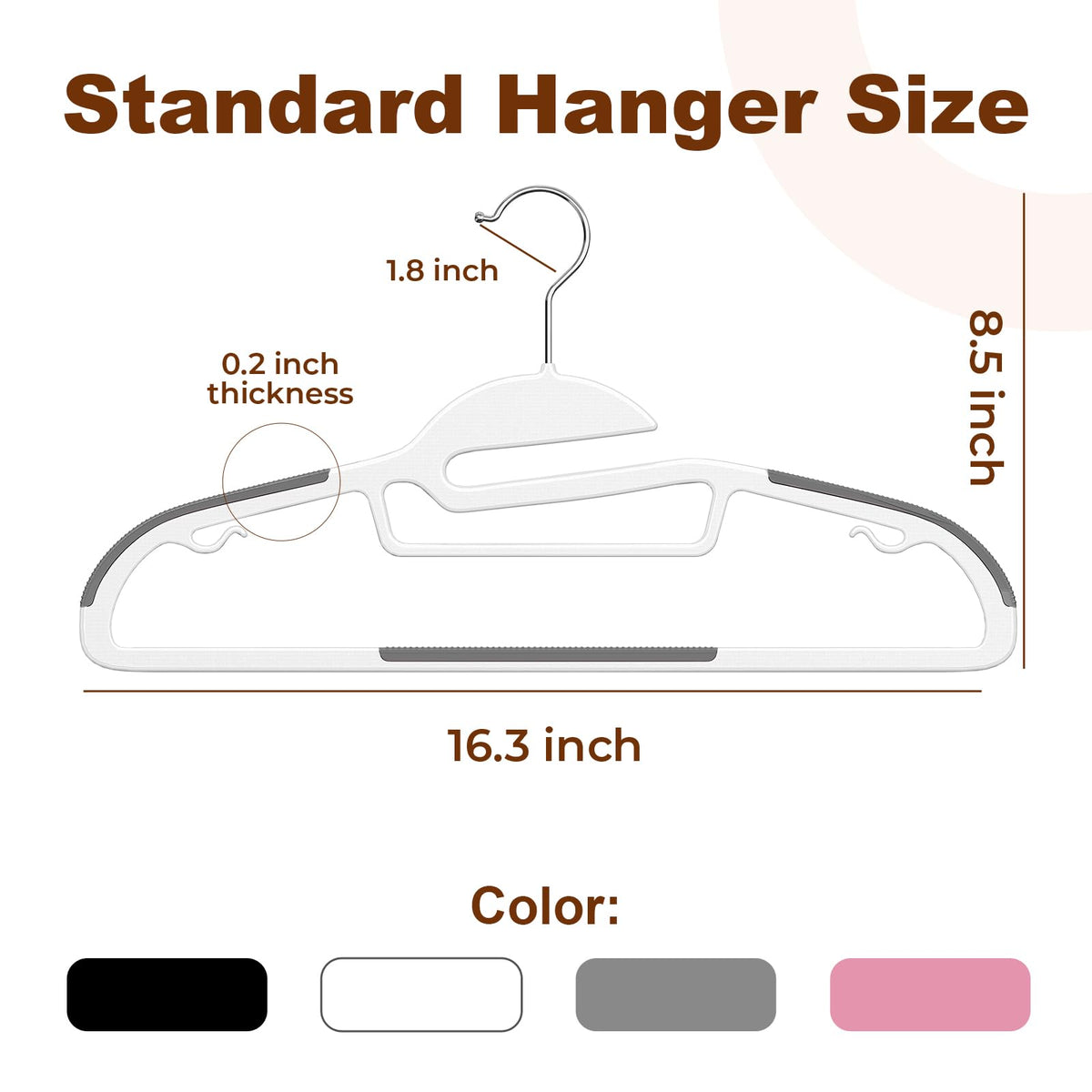 HOUSE DAY S-shape opening keeps collars crisp and easy to hang.