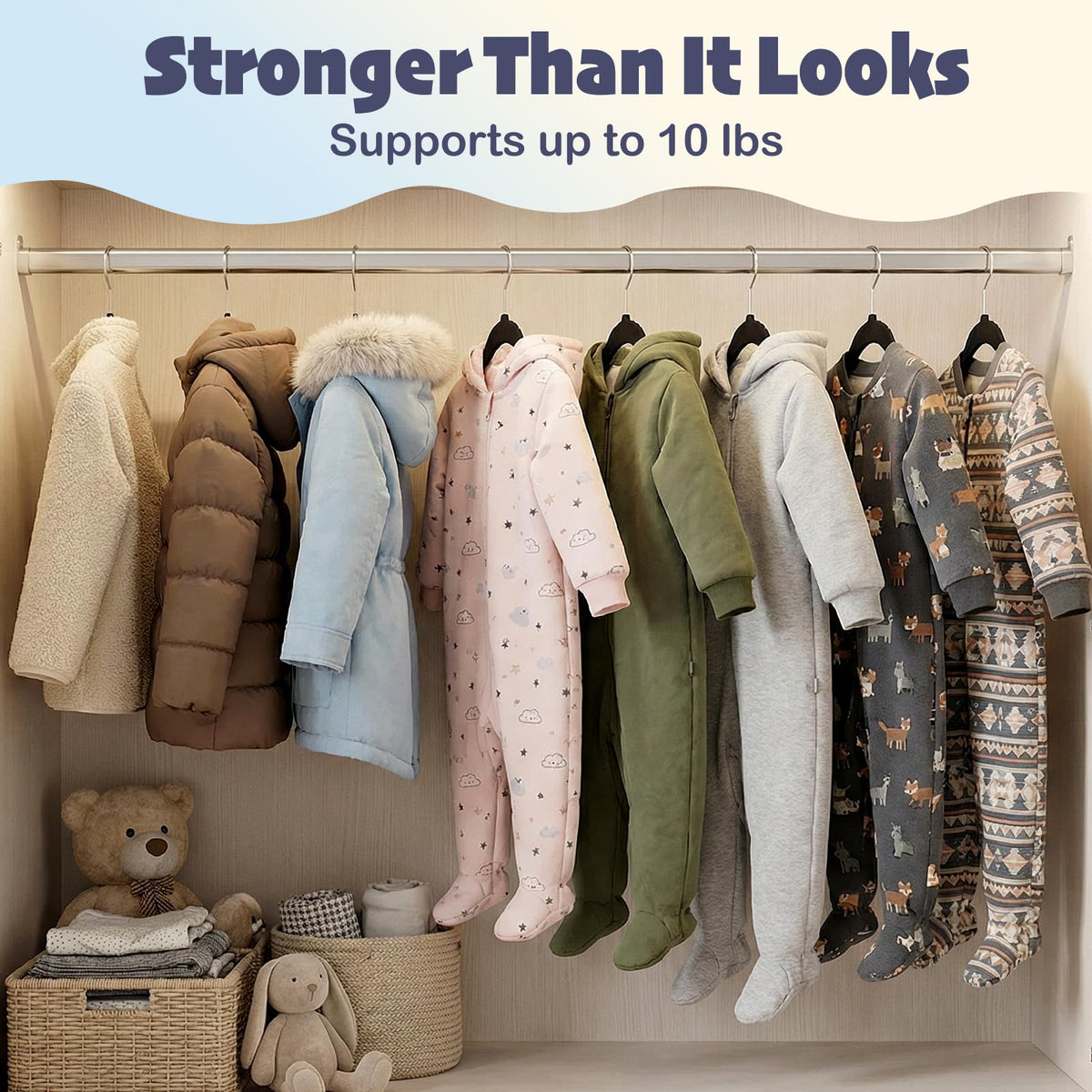 House Day 11-inch slim profile frees up closet space efficiently.