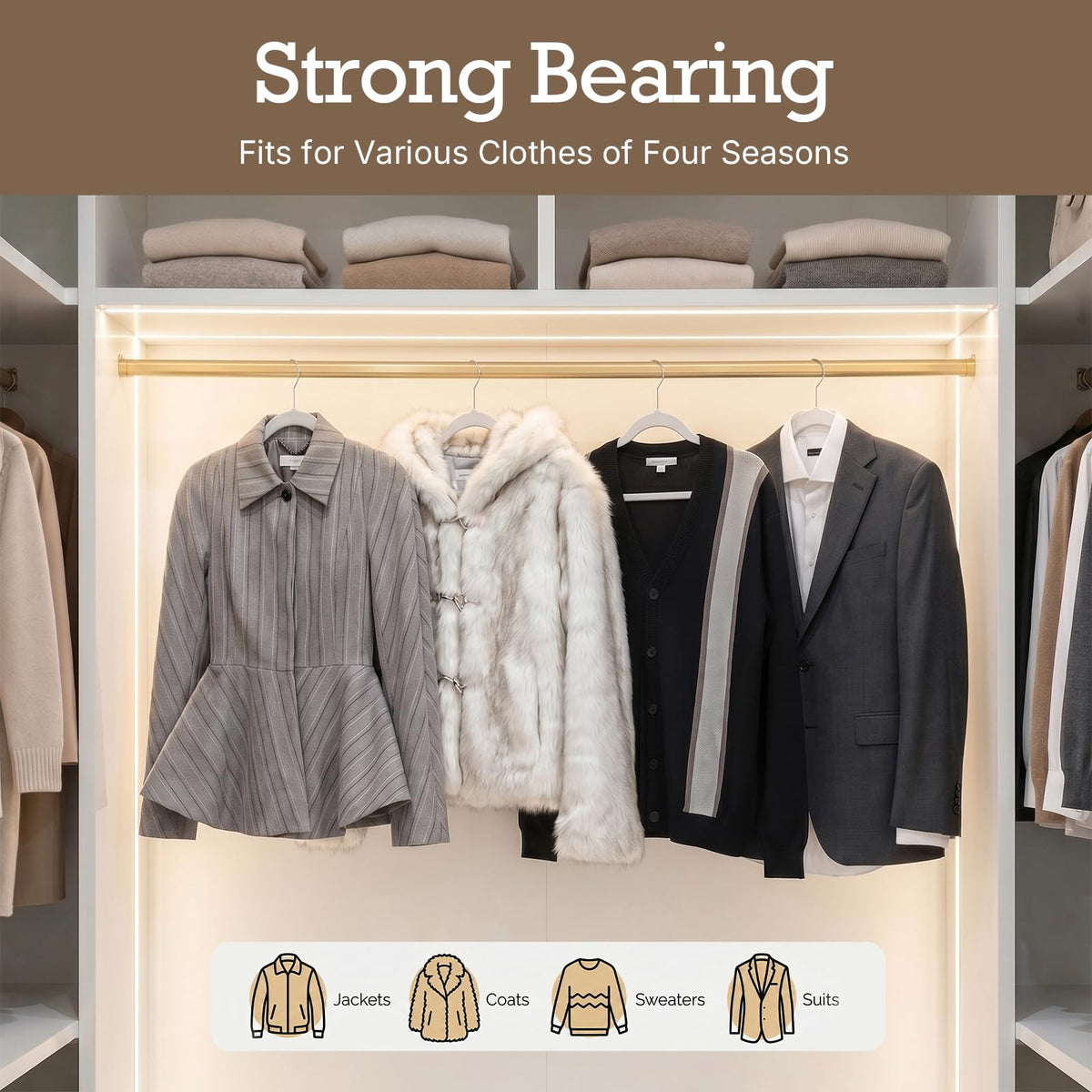 House Day slim profile aids closet organization