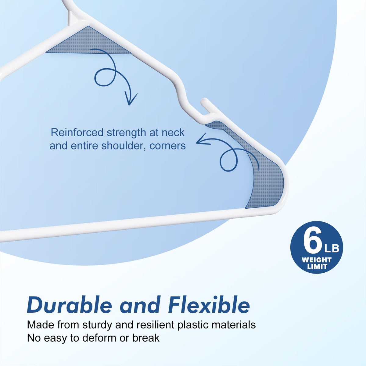 HOUSE DAY slim design saves closet space while maintaining strength.