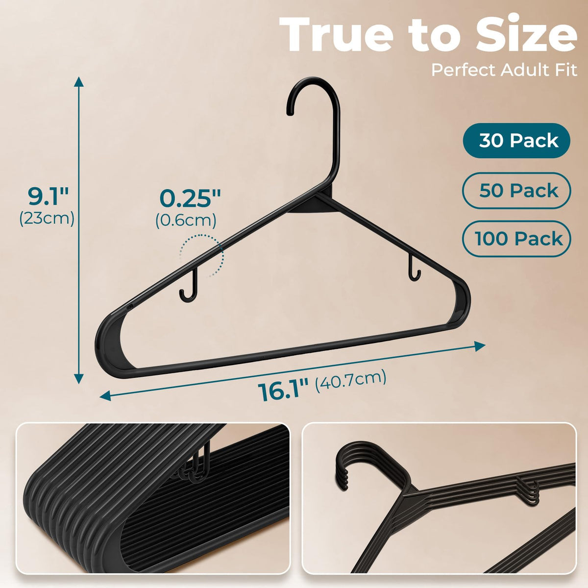 House Day slim profile hangers maximize closet space efficiently.