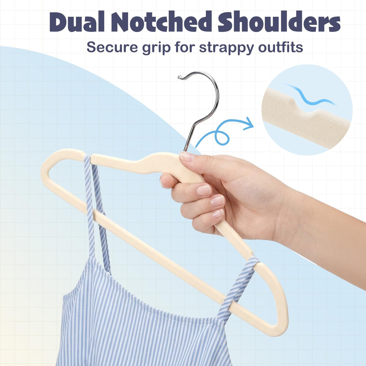 House Day soft touch velvet hanger prevents slipping for delicate tops