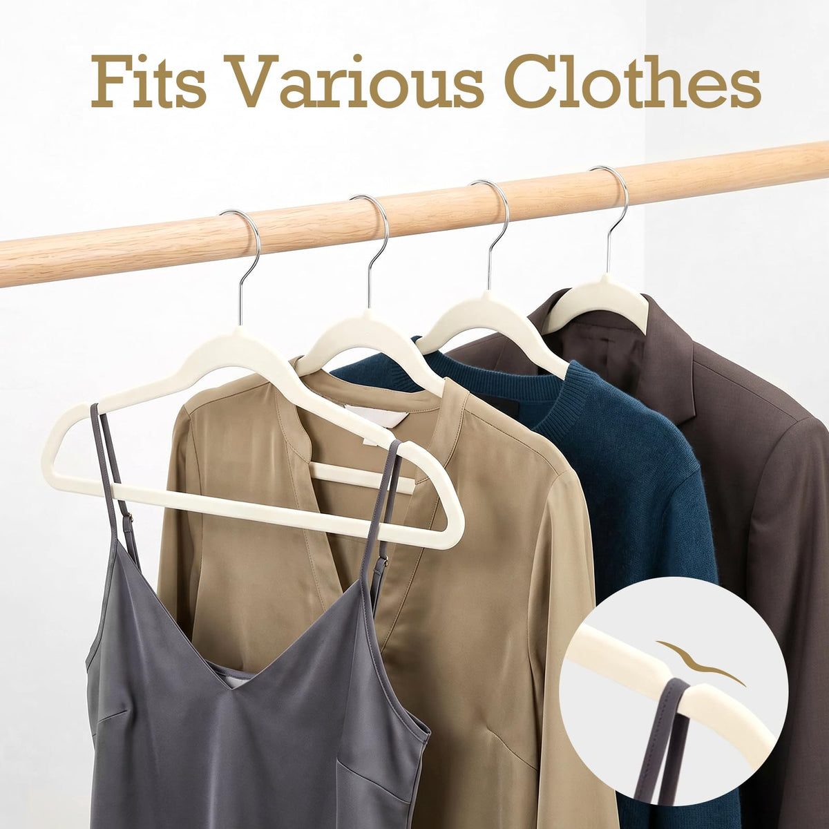 HOUSE DAY Space-saving design helps organize a clutter-free closet.