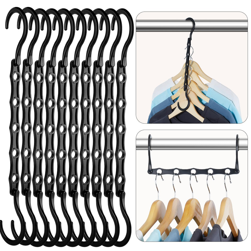 HOUSE DAY space-saving hanger in closet showcasing compact organization for heavy garments.