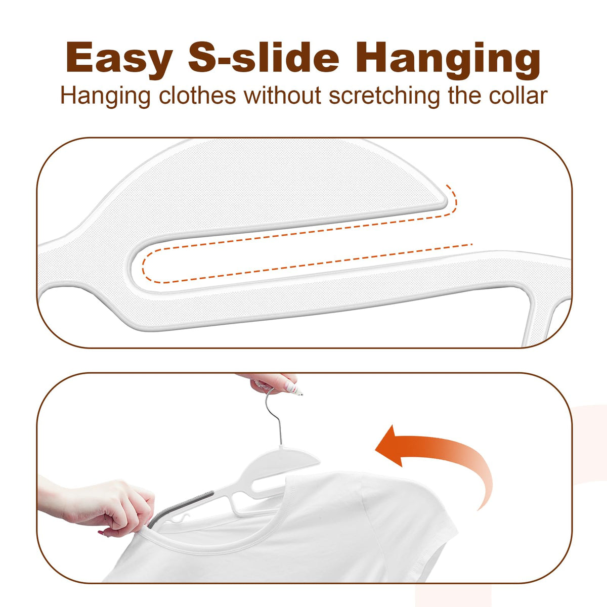 HOUSE DAY slim profile saves closet space without bulk.