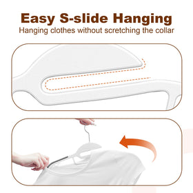 HOUSE DAY slim profile saves closet space without bulk.