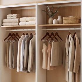 House Day space-saving design maximizes closet capacity and reduces clutter