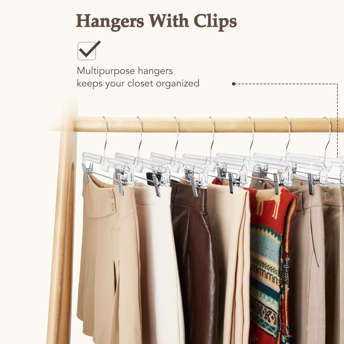 House Day swivel-hook pants hanger, 360-degree rotation for versatile hanging.