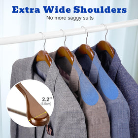 House Day thick crossbar solid wood hanger provides strong support.