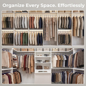 HOUSE DAY thin-profile hangers maximize closet storage without bulk