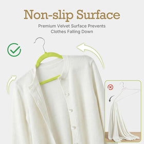 HOUSE DAY ultra-thin 17.5-inch hangers save closet space efficiently.