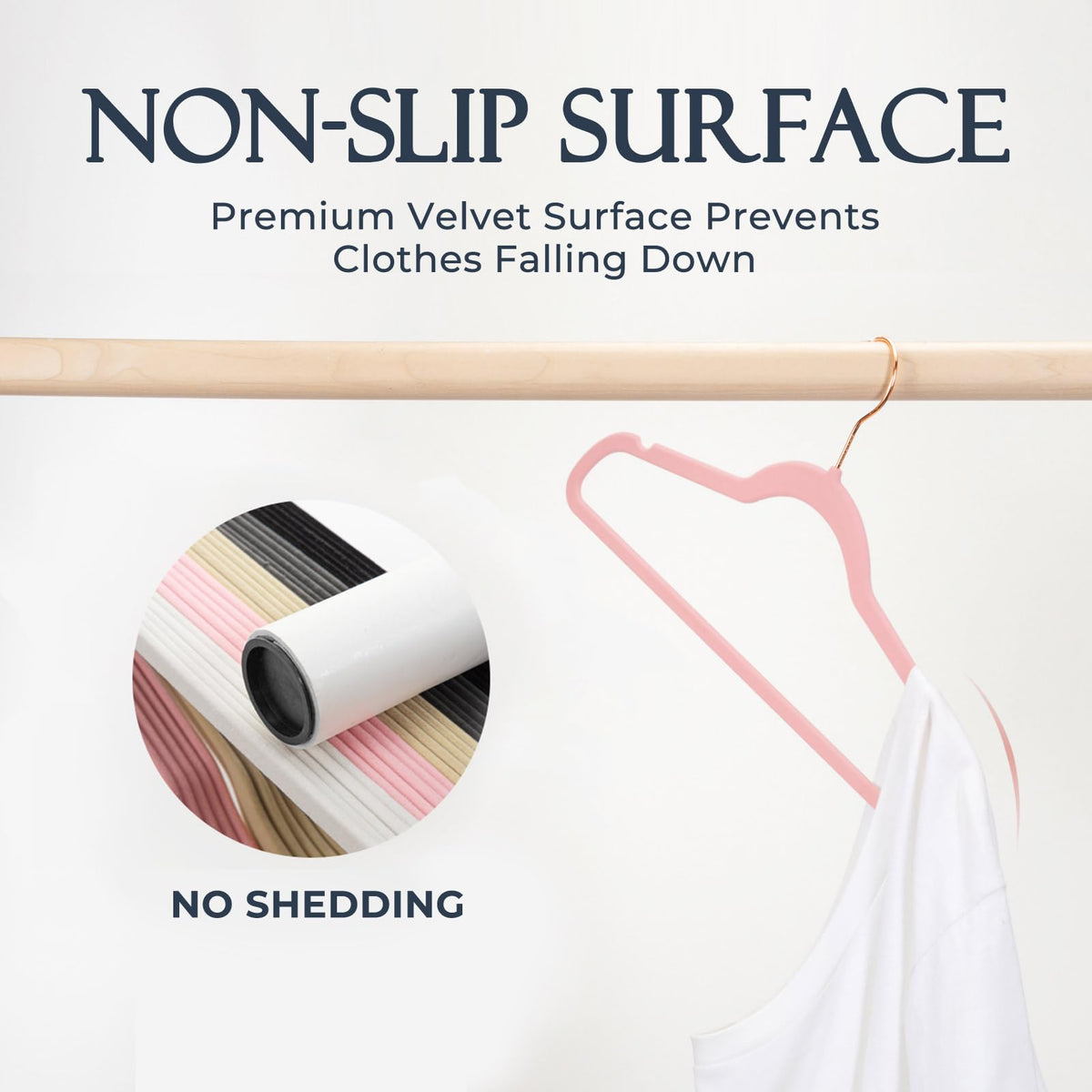 HOUSE DAY ultra-thin design saves closet space and maximizes storage.