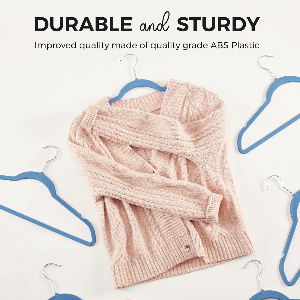 Ultra-thin profile helps maximize closet space without crowding.