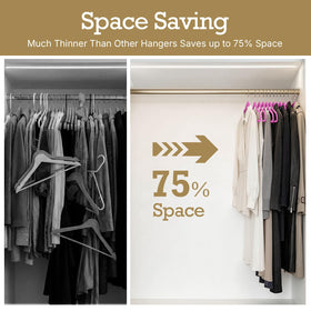 HOUSE DAY Ultra-thin profile maximizes closet space and reduces bulk.