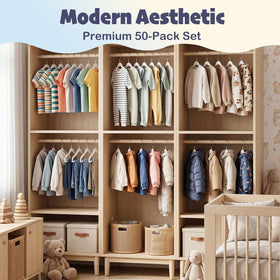 HOUSE DAY premium kids hangers keep closets tidy and clothes accessible.