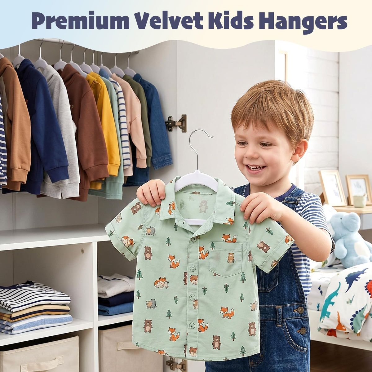 HOUSE DAY velvet baby hangers with non-slip notches grip camisoles and dresses securely.